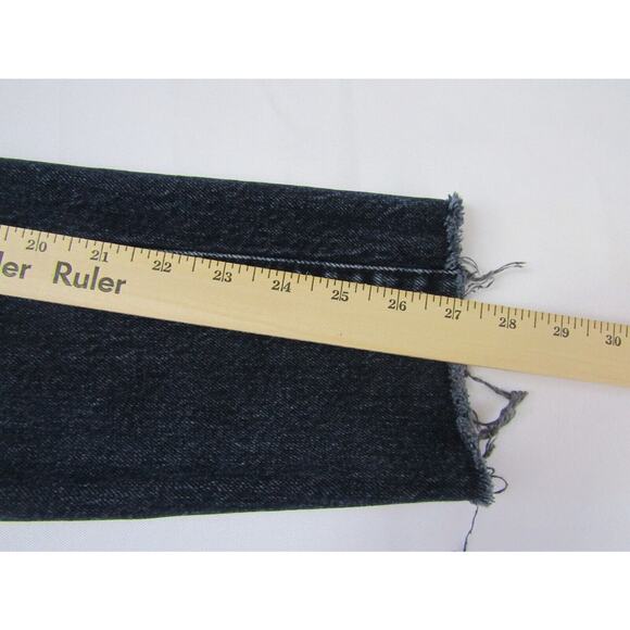 We The Free Blue Button Fly Distressed Skinny Jeans 25" Mid Rise Minimalist - Picture 7 of 7